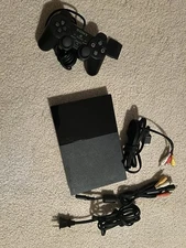 Sony PlayStation 2 Slim Black Console Gaming System Turns On Does not read discs