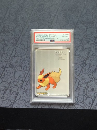 Pokemon: Flareon Silver Intermediate Tower 1 FR & LG e Battle T005 - PSA 8
