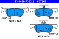 Ate Bremsbelagsatz, Scheibenbremse 13.0460-7362.2 FüR Honda