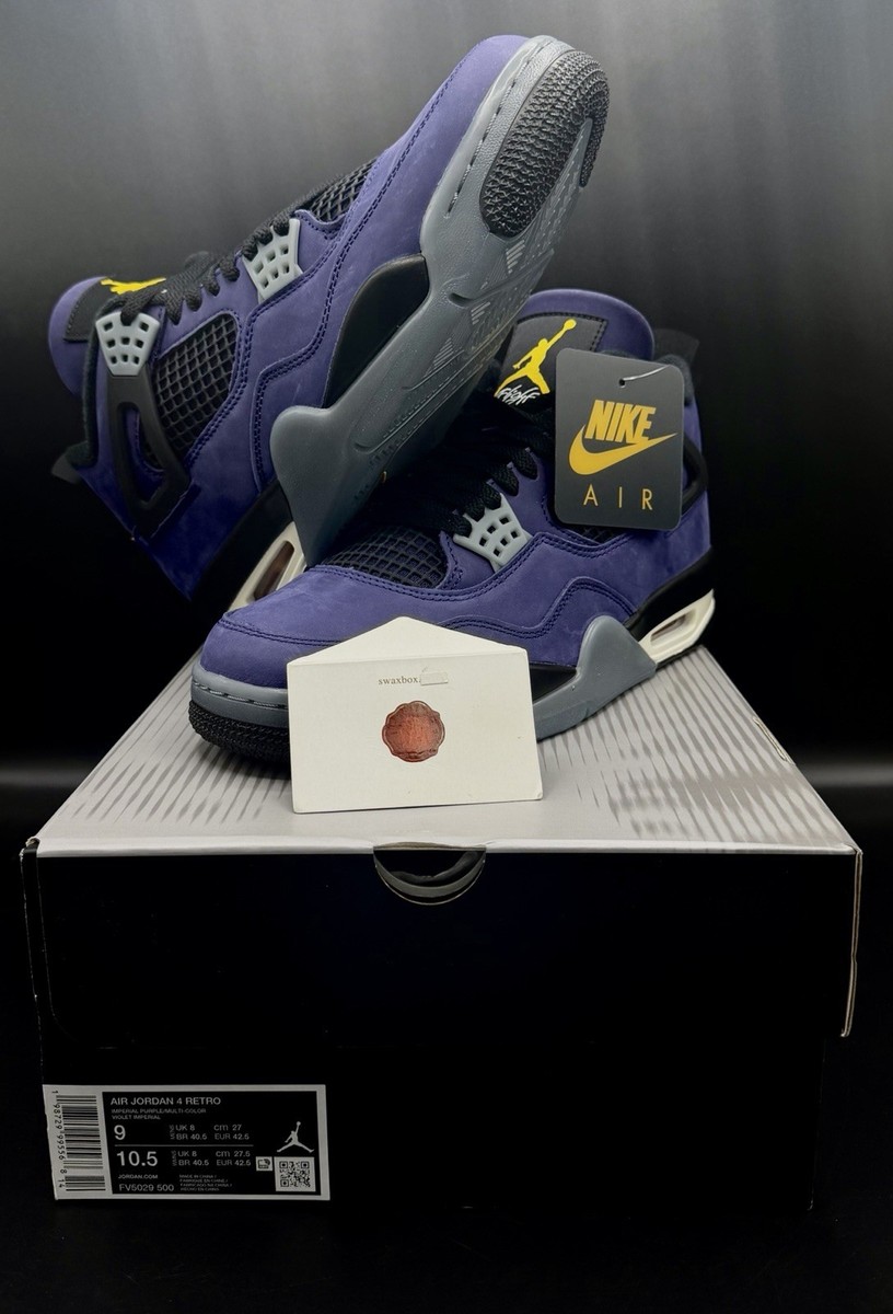 Size 9 - Air Jordan 4 Retro Lakers for sale online | eBay