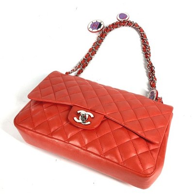 CHANEL Shoulder Matelasse25 Ladybug Strawberry double chain bag