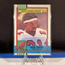 Super Rookie Deion Sanders 1990 Topps #469 Atlanta Falcons Card
