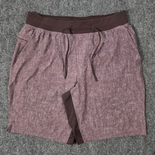 Lululemon Mens Large T.H.E. Short 9" Liner Sunbleached Cherry Cola Purple Shorts