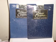 (2 pack) Leggs Style Essentials Control Top Pantyhose -Sheer Toe -Size CD -Black