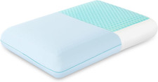 Cooling Gel Memory Foam Pillow Reversible Cooling Cover Standard Blue