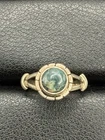 Vintage Sterling Silver Green Turquoise Ring Size 5 D21