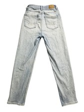 American Eagle Jeans Womens 00 Short Light Wash Mom Straight Stretch Denim Pants