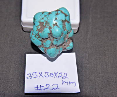 Kingman Turquoise Rough Cabochon - Ultra Grade Spiderweb 134.50 ct - Rh3