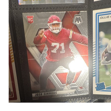 Panini Mosaic Josh Simmons Rookie Football Trading Card Kansas City Chiefs