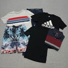 Boys Clothing Lot Adidas Jeans Polo Athleticwear Top Swim L 10/12 Outfit Bundle
