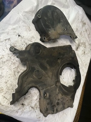 1995-1999 Mitsubishi Eclipse 2.4L 4G64 plastic timing cover pair shield D54