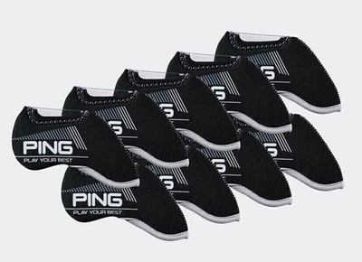 10Pcs Golf Eisen Head Cover Headcover für Ping Golf Club Clear Window Style