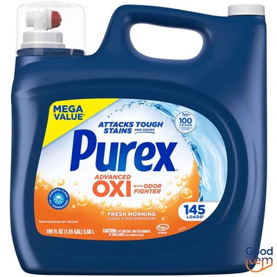 Purex Advanced Oxi HE Fresh Morning Liquid Laundry Detergent 145 Loads-199 fl oz