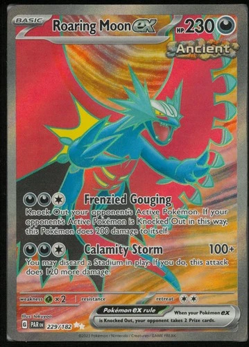 Roaring Moon ex 229/182 Ultra Rare Paradox Rift Pokemon Holo Near Mint