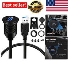 High-Speed 3ft Car Flush Mount AUX Cable - Waterproof USB Extension for Trucks