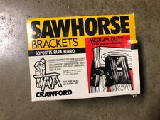 Crawford Sawhorse Brackets Medium Duty Steel 1 Pair Made In Usa. New