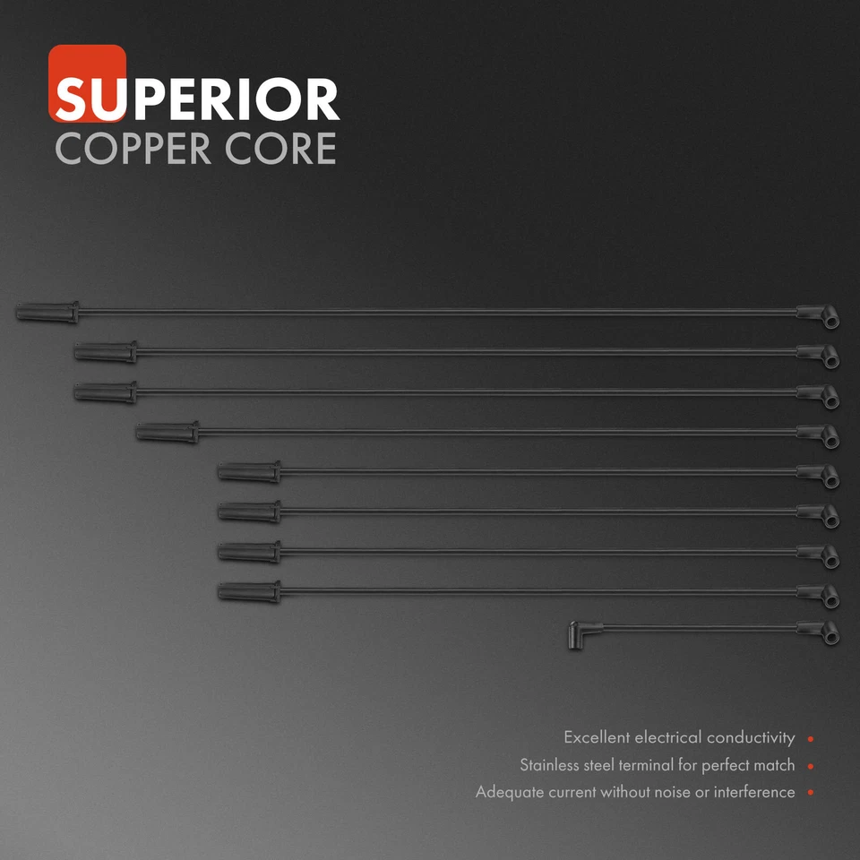 9x Spark Plug Wire Set for Chevrolet C2500 1991-1993 C3500 G30 K2500 K3500 GMC - Image 2 of 4