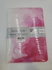 Shell Clear cover pink and white for Mac book retina 13" 