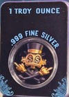 Scrooge McDuck "Golden Touch" 1 troy oz .999 Fine Silver Art Round In TEP- RARE!