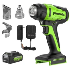 Greenworks 24V Cordless Heat Gun max 1000°F with 4Ah Battery and 2A Charger