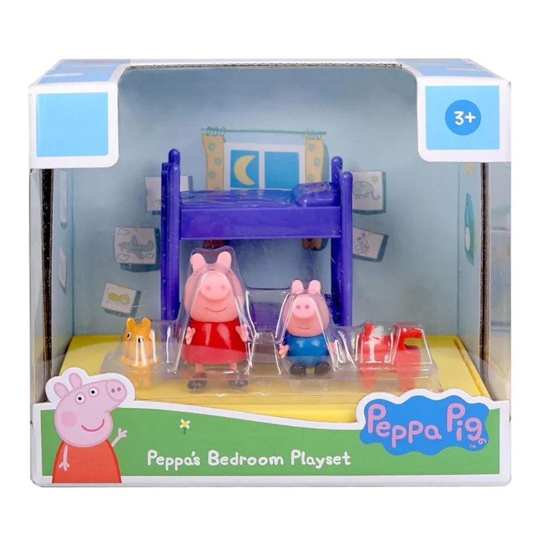 その他 (Kids Room) - Peppa Pig Little Rooms Kid Room with Peppa &amp; Suzy Amazon.com: Jazwares Peppa Pig Little Rooms Goodnight Peppa