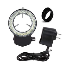 Vision Scientific VMLIFR-09B Black Adjustable 144 LED Ring Light for Stereo M...