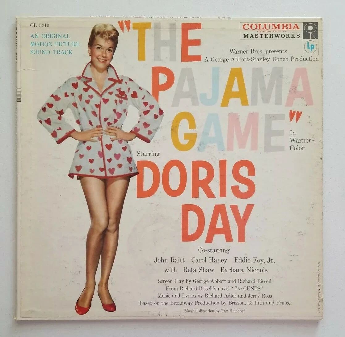 Vintage 1957 Soundtrack ~ THE PAJAMA GAME Vinyl Record ~ 6 Eye Mono ~ Doris Day