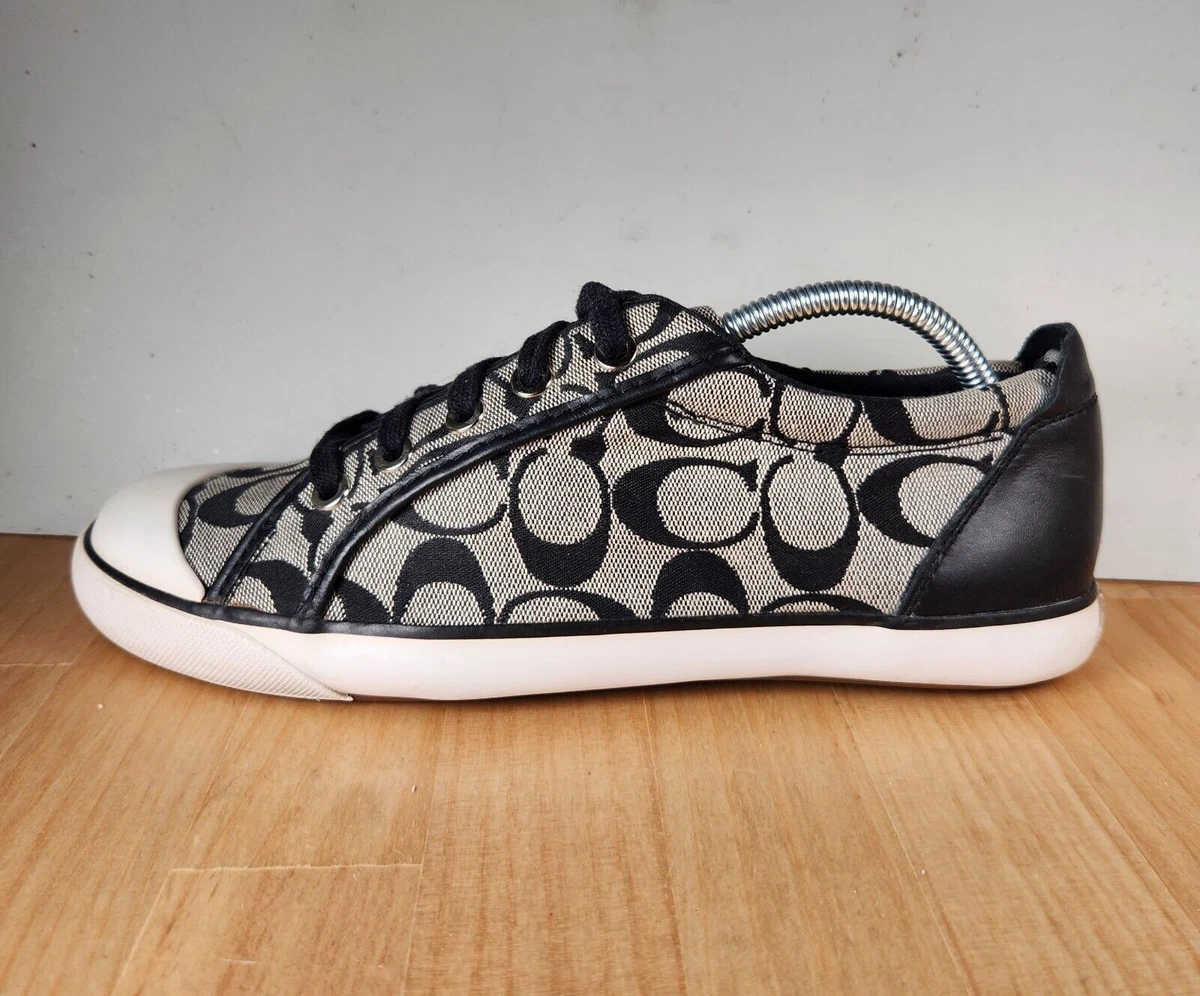 Coach Shoes Women s 9 Gray Garrett Sneaker Leatherware Signature