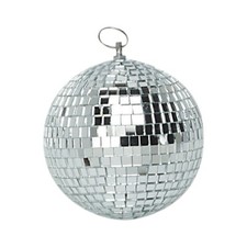 Silver Mirror Ball 100mm 4" Disco Glitter Lightweight Disco Party BBQ Events