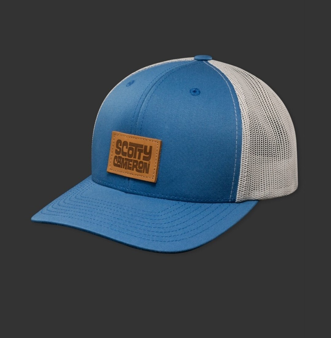 Scotty Cameron Hat Leather Surf Patch Two Tone Mesh Snapback Scotty Cameron Hat Leather Surf Patch Two Tone Mesh Snapback