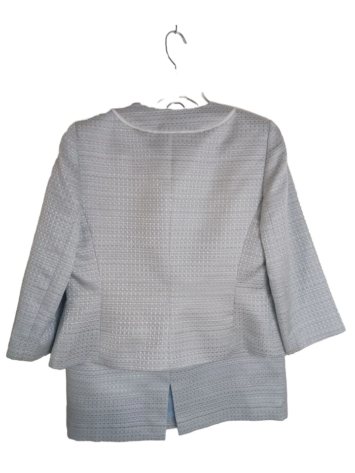 Conjunto Blazer ALEX MARIE Talla 10 Y Falda Talla 8 Para Mujer Azul/Plateado Foto 2 de 4