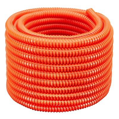2'' x 100' Orange Flexible Corrugated Wire Loom - PVC Split Tubing