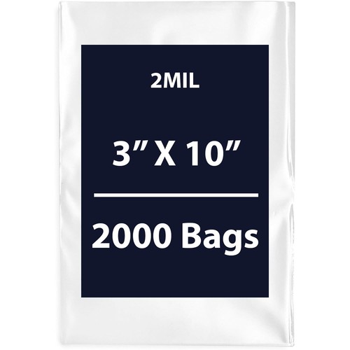 2Mil 3" X 10" | Sacchetti in polietilene piatti trasparenti LDPE, flessibili e durevoli | Sacchetti multipli - Foto 18 di 19