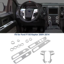 14x Sliver Interior Decor Front Trim Full Kit Dash Bezel for Ford F150 2009-14