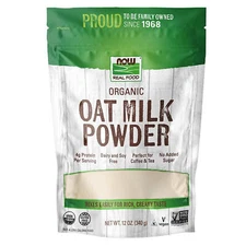 NOW Oat Milk Powder Organic - 12 oz, Clearance for Best By 12/2025
