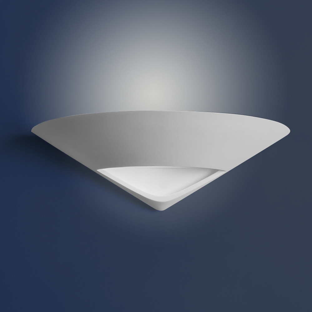Modern Half Round Moon White Ceramic Contemporary Indoor Wall Light