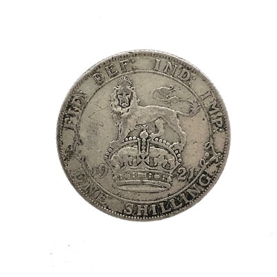 Great Britain 1921 Silver One Shilling King George V Coin KM#816a