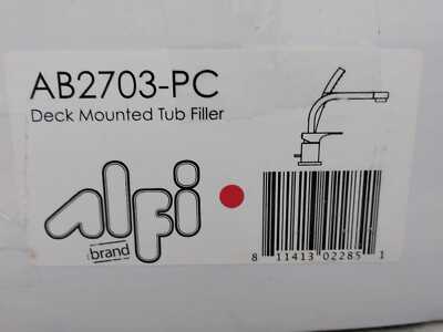 Single-Handle Tub Deck Mount Tub Faucet with Sleek Modern Design in Polished Chr