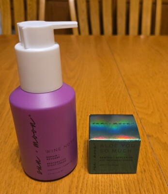 Sun + Moon Bundle Wine Not night cream Aloe You So Much caffeine eye cream