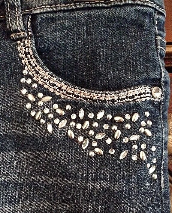 Pantalones Cortos de Jean CANYON RIVER BLUES Niñas Talla 12-1/2 Elastizados Azul Denim Cintura Ajustada Foto 4 de 4