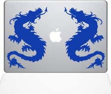 The Decal Guru Double Dragon MacBook Decal Vinyl Sticker - 13" MacBook Pro