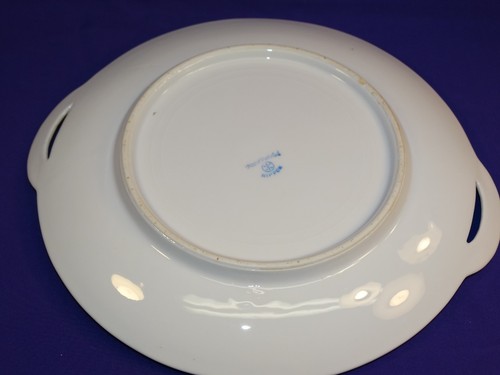 VINTAGE HANDBEMALTE PORZELLAN MARUKI NIPPON KUCHENPLATTE MIT GRIFFEN & ROSA ROSEN - Bild 7 von 8