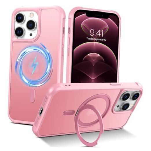 Magnetic iPhone 12 Pro Max Case, Phone Case iPhone 12 Pro Max with Pink