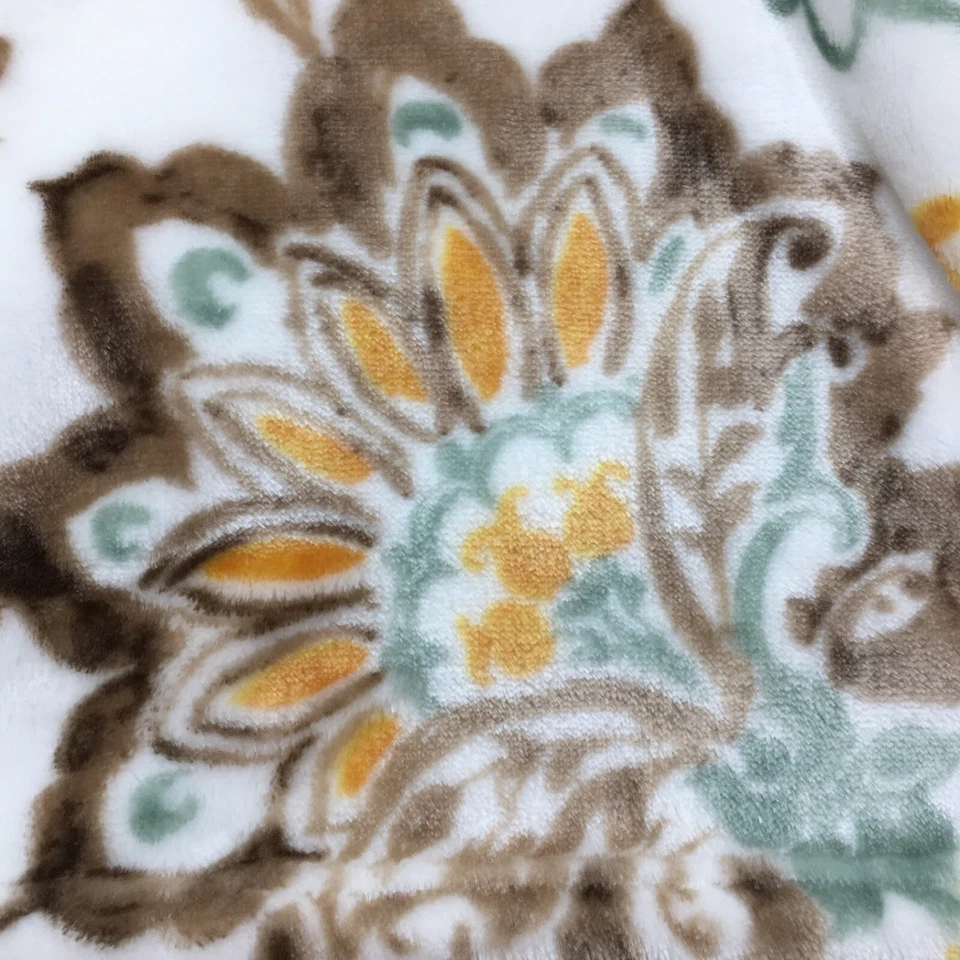 Manta de calabaza jacobea suave polar naranja verde azulado marrón Acción de Gracias otoño Foto 3 de 4