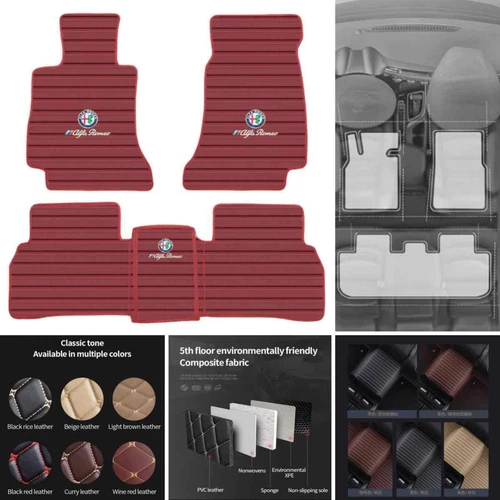 For Alfa Romeo Giulia-Stelvio All Models Car Floor Mats Custom Auto Carpets - Picture 39 of 39