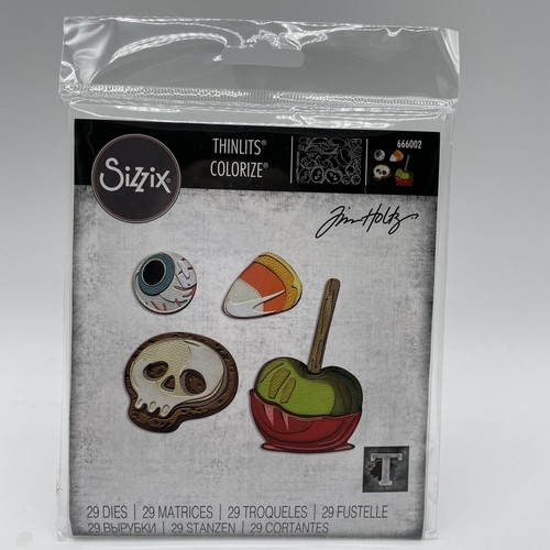 Tim Holtz Trick Or Treat Halloween Colorize Thinlits Sizzix  Die 29 Dies Candy - Picture 1 of 2