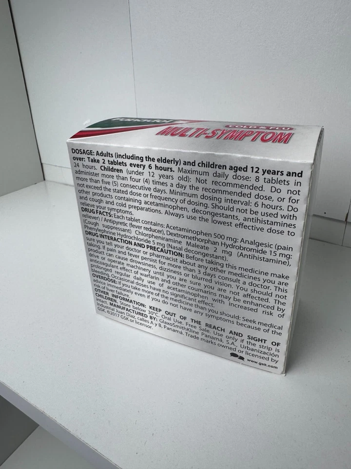 Panadol Multi Symptom,(Pain) (48 Tablets) Fast Shipping - Image 2 of 2