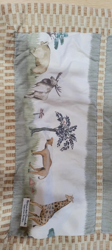 Manta edredón bebé selva animal jirafa elefante 29x38 Foto 3 de 4