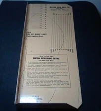 Vintage Mason Measuring Device For Men And Boys Great Advertising Piece.