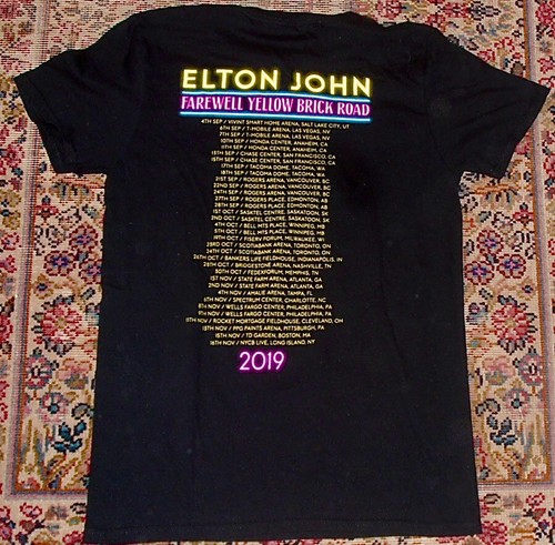 Maglia ELTON JOHN Farewell Yellow Brick Road 2019 Goodbye U S + CANADA Tour S - Foto 2 di 4